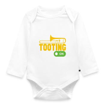 Posaune Trombone - Organic Longsleeve Baby Bodysuit - white - Front