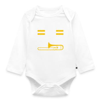 Posaune Trombone - Organic Longsleeve Baby Bodysuit - white - Front