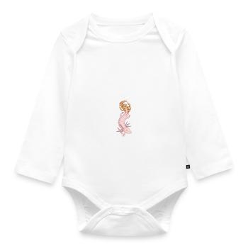Axolotl Liebhaber Geschenke - Baby Bio-Langarm-Body - Weiß - Vorne