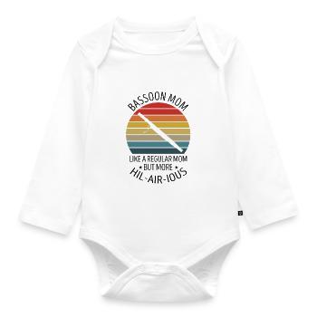 Orchestra and woodwind instrument - Organic Longsleeve Baby Bodysuit - white - Front