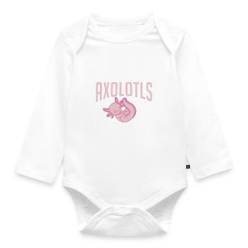 Axolotl Liebhaber Geschenke - Baby Bio-Langarm-Body - Weiß - Vorne