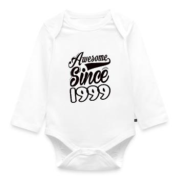 Awesome Since 1999 - Baby Bio-Langarm-Body - Weiß - Vorne