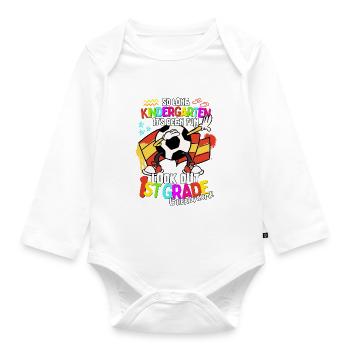 Adieu Maternelle 1ère année Retour à l’école Football - Body Bébé bio manches longues - blanc - Devant