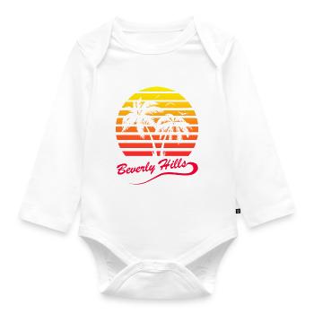 Beverly Hills - Baby Bio-Langarm-Body - Weiß - Vorne