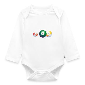 Je suis probablement, 1 en train de jouer, 2 sur le point de jouer, 2 - Body Bébé bio manches longues - blanc - Devant