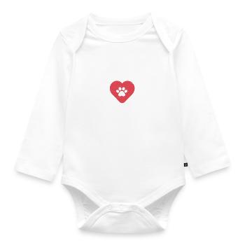 Cadeaux de chien Husky - Body Bébé bio manches longues - blanc - Devant