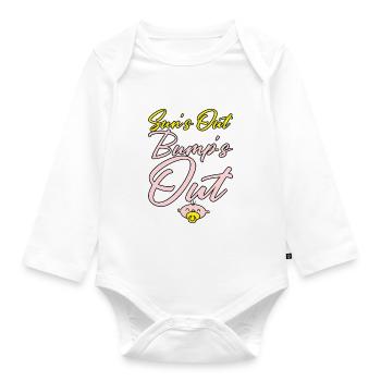 Sun's Out Bump's Out 4 - Baby Bio-Langarm-Body - Weiß - Vorne