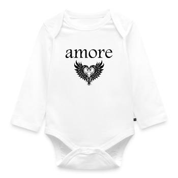 amore - Baby Bio-Langarm-Body - Weiß - Vorne