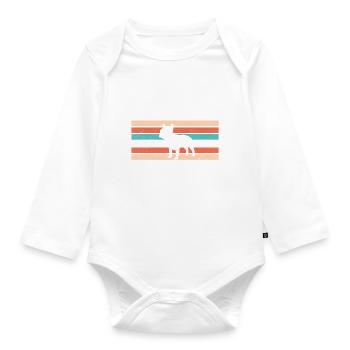 Cadeaux de bouledogue français - Body Bébé bio manches longues - blanc - Devant