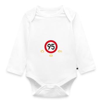 95. Geburtstag Schonend Behandeln 95 Alte Kiste 95 - Baby Bio-Langarm-Body - Weiß - Vorne