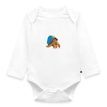 Einsiedlerkrebs-Geschenke - Baby Bio-Langarm-Body - Weiß - Vorne