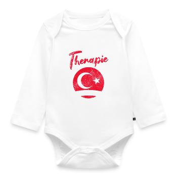 Ich brauche keine Therapie ich muss in die Türkei - Baby Bio-Langarm-Body - Weiß - Vorne