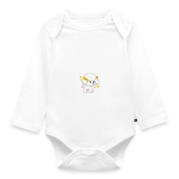 Poodle Gifts - Baby Bio-Langarm-Body - Weiß - Vorne