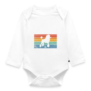 Poodle Gifts - Baby Bio-Langarm-Body - Weiß - Vorne