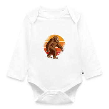 Bigfoot Doesn't Believe In You Either - Baby Bio-Langarm-Body - Weiß - Vorne