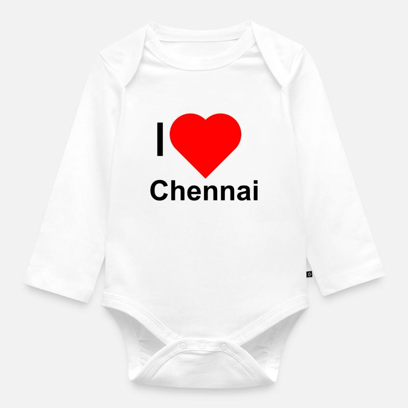 J’ADORE Chennai - Body Bébé bio manches longues - blanc