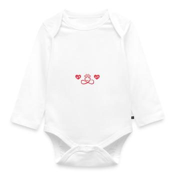 Cadeaux Caniche - Body Bébé bio manches longues - blanc - Devant