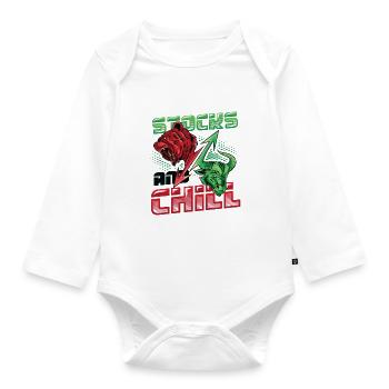 Stocks And Chill, Kaufen - Baby Bio-Langarm-Body - Weiß - Vorne