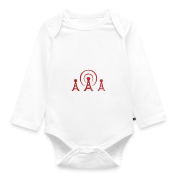 Lizenziertes Amateurfunker-design Für - Baby Bio-Langarm-Body - Weiß - Vorne