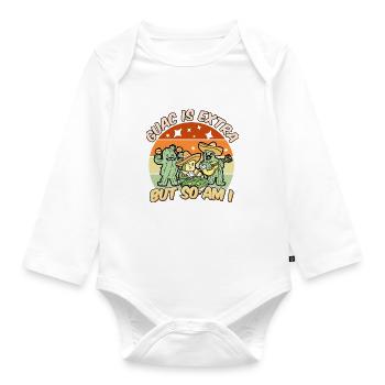Avocado Guacamole Mexican Mexico Latino - Organic Longsleeve Baby Bodysuit - white - Front