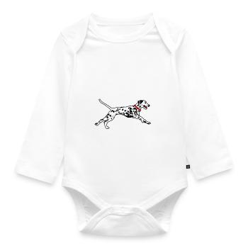 Cadeaux pour les amoureux dalmates - Body Bébé bio manches longues - blanc - Devant