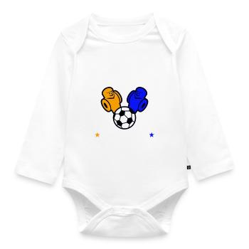 Foosball Gift Fans Wuzler Foosball - Organic Longsleeve Baby Bodysuit - white - Front