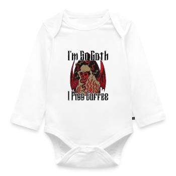 Satan Beelzebub Devil Gothic Pentagram Mystical - Organic Longsleeve Baby Bodysuit - white - Front