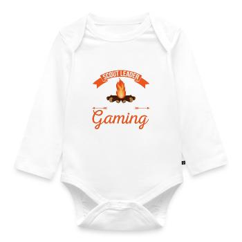 Cub Scouting Design Für Einen Pfadfinderführer - Organic Longsleeve Baby Bodysuit - white - Front