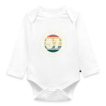 57e anniversaire Comment regarder 57 Cadeau rétro - Body Bébé bio manches longues - blanc - Devant