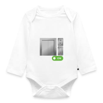 Elevator Mechanic Aufzugsmechaniker - Organic Longsleeve Baby Bodysuit - white - Front