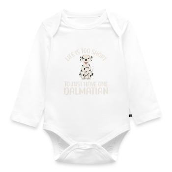 Gifts for Dalmatian Lovers - Baby Bio-Langarm-Body - Weiß - Vorne