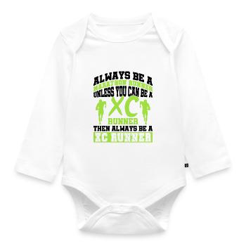 Cross-country-laufdesign Für Einen Xc-läufer - Body Bébé bio manches longues - blanc - Devant