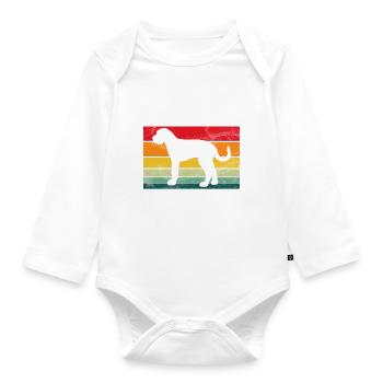 Great Dane Gifts - Baby Bio-Langarm-Body - Weiß - Vorne