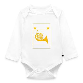 Cuivre à cor - Body Bébé bio manches longues - blanc - Devant