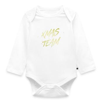 Xmas Team - Organic Longsleeve Baby Bodysuit - white - Front