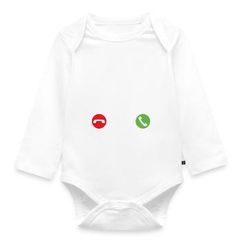 Great Dane Gifts - Baby Bio-Langarm-Body - Weiß - Vorne