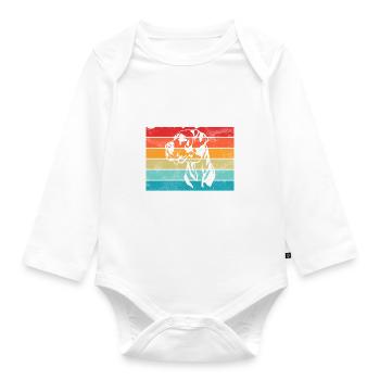 Great Dane Gifts - Baby Bio-Langarm-Body - Weiß - Vorne