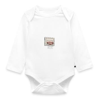 Funny Over The Hill Basketball Birthday Jokes Pun - Organic Longsleeve Baby Bodysuit - white - Front