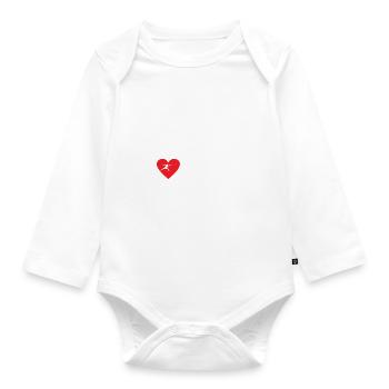 Fechten Fechtsport - Baby Bio-Langarm-Body - Weiß - Vorne