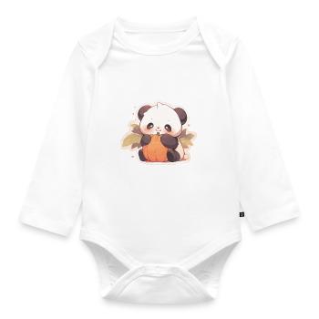 Panda Pandas Panda Bears Baby Panda Animals - Organic Longsleeve Baby Bodysuit - white - Front