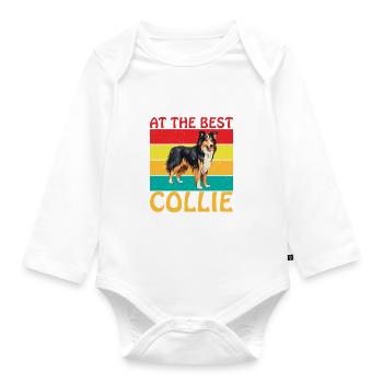 Cadeaux Collie - Body Bébé bio manches longues - blanc - Devant
