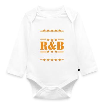 I'm A 90's R'B Kinda Girl 22 - Organic Longsleeve Baby Bodysuit - white - Front