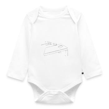 Cornhole Player Cornhole Board - Organic Longsleeve Baby Bodysuit - white - Front