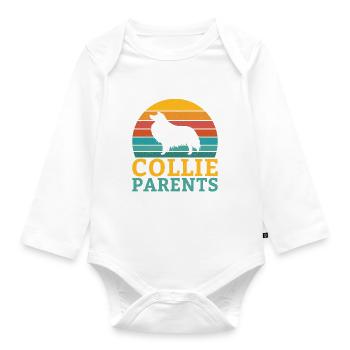 Cadeaux Collie - Body Bébé bio manches longues - blanc - Devant