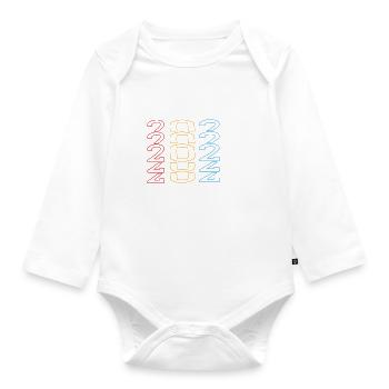 Edition Limitée 2022 Anniversaire 2022 Vintage Rétro - Body Bébé bio manches longues - blanc - Devant