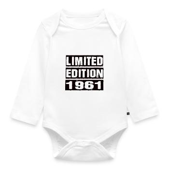 Edition Limitée 1961 Anniversaire 1961 Vintage Rétro - Body Bébé bio manches longues - blanc - Devant
