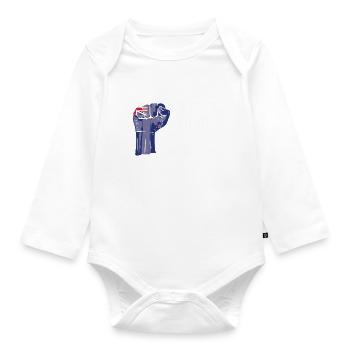 Neuseeländer Stolz Neuseeländer Flagge Gewachsen - Baby Bio-Langarm-Body - Weiß - Vorne