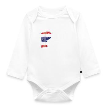 Fierté thaïlandaise Drapeau thaïlandais - Body Bébé bio manches longues - blanc - Devant