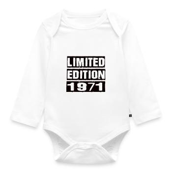 Edition Limitée 1971 Anniversaire 1971 Vintage Rétro - Body Bébé bio manches longues - blanc - Devant