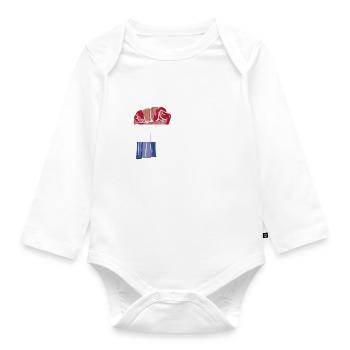 Dutch Pride Netherlands Flag Grown Dutch Roots - Organic Longsleeve Baby Bodysuit - white - Front